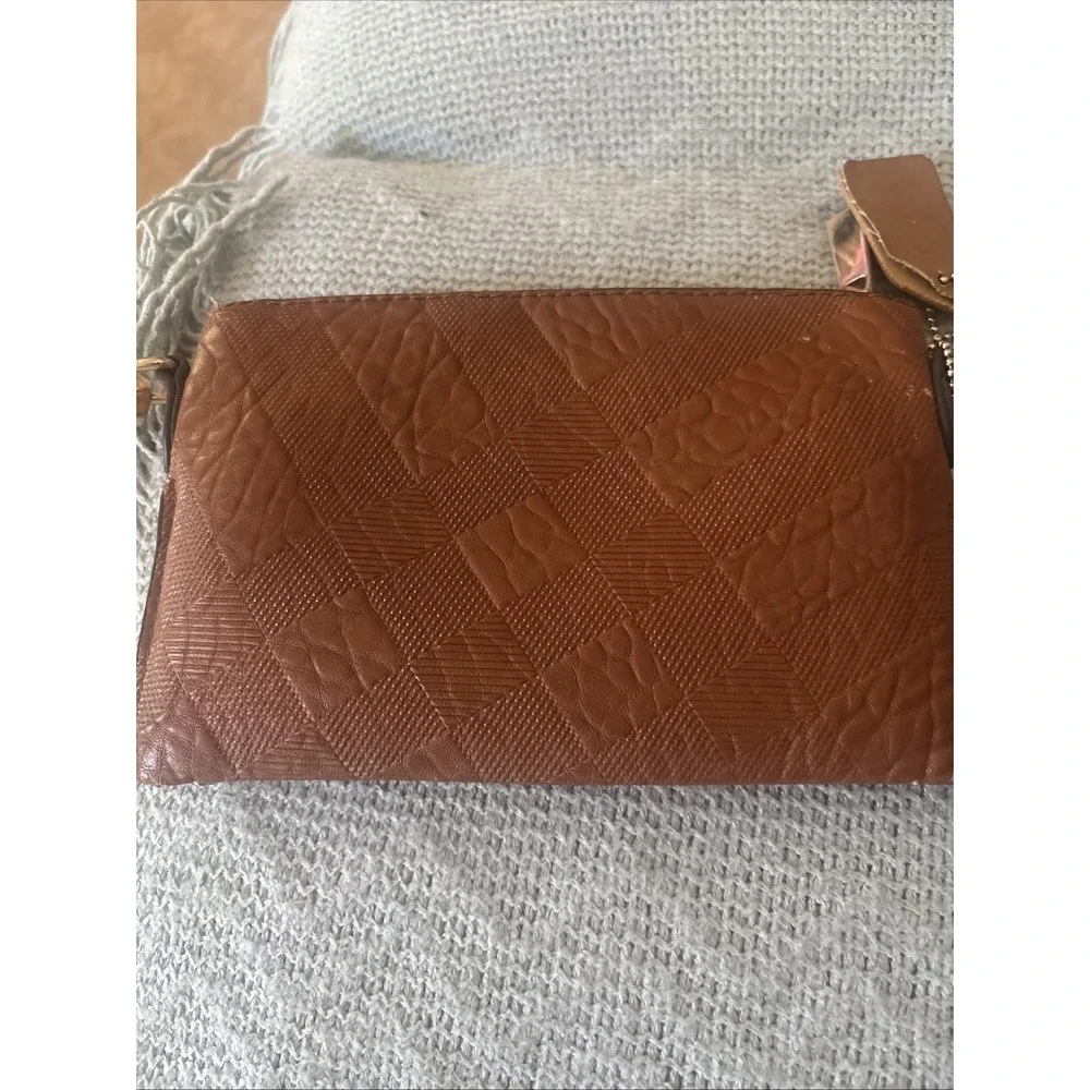 Michael Kors Jet Set Travel Large Double Zip Phone Wallet Wristlet Brown Pebble